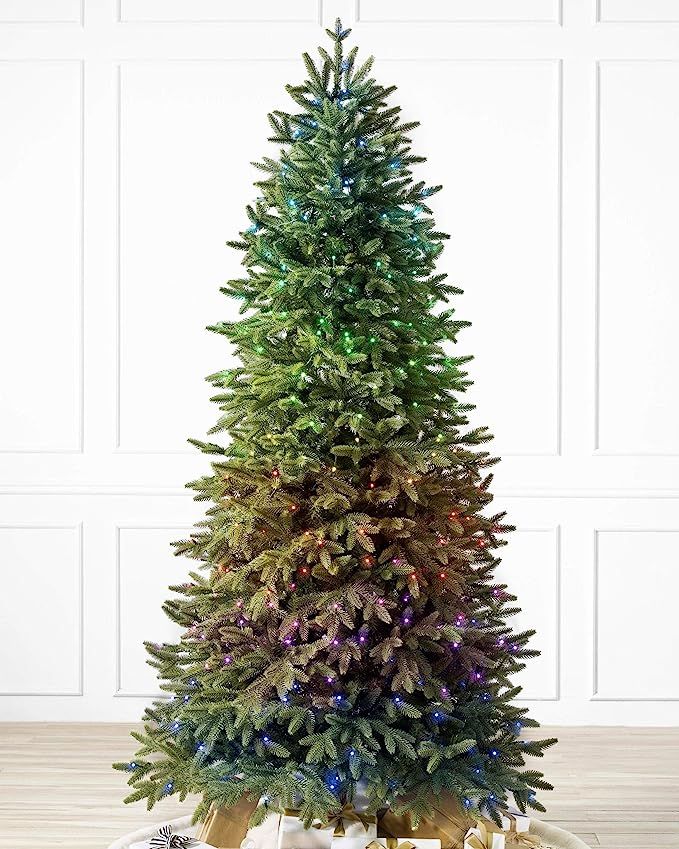 Balsam Hill 7ft Premium Prelit Artificial Christmas Tree Silverado Slim with LED Twinkly Light Sh... | Amazon (US)