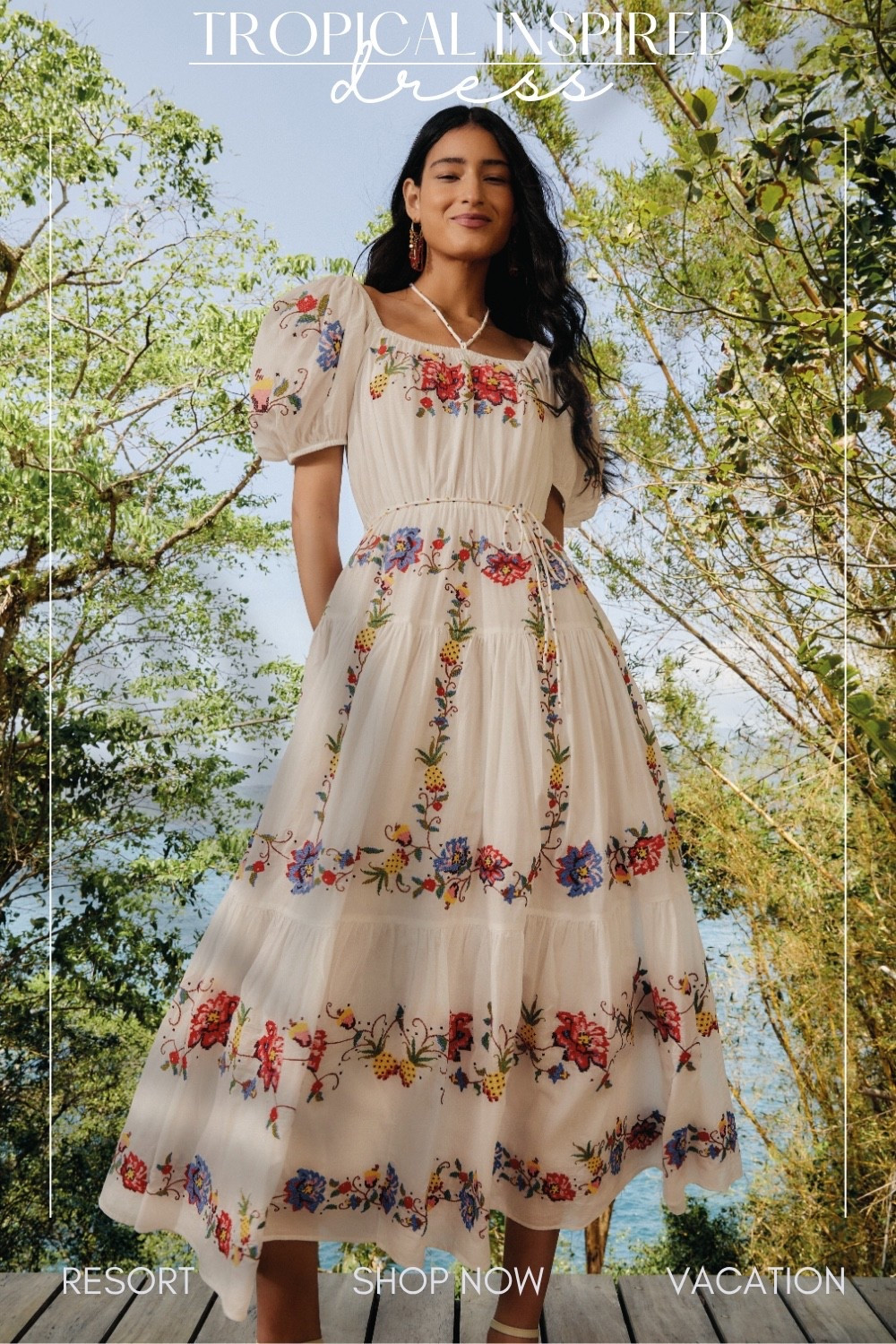 Embroidered Boho Maxi Dress – Tropical Resort Wear for Summer Vacations & Getaways
✨✨✨

Bring vacation vibes anywhere with this embroidered boho maxi dress — perfect for tropical getaways, summer vacations, and resort escapes. Featuring puff sleeves, colorful floral embroidery, and a breezy tiered skirt, it’s a timeless piece for beach weddings, island dinners, or strolls by the water. Pair with strappy sandals and statement earrings for effortless vacation style. 🌺 Shop this tropical-inspired dress before it sells out!

#LTKStyleTip #LTKParties #LTKSeasonal