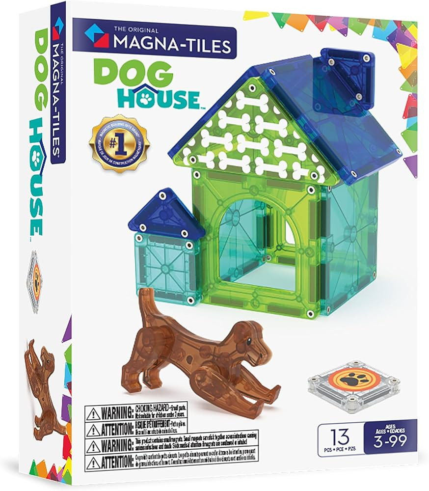 MAGNA-TILES Dog House 13-Piece Magnetic Construction Set, The Original Magnetic Building Brand | Amazon (US)