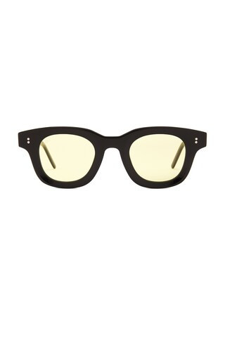 AKILA Apolo Sunglasses in Black & Yellow - Black. Size all. | FWRD 