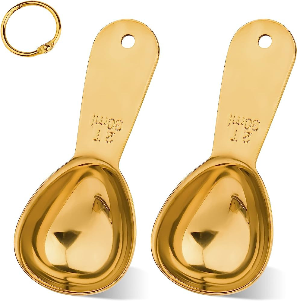 Gold Coffee Scoops, Stainless Steel Coffee Scoop, Coffee Measuring Spoons, Measuring Coffee Scoop... | Amazon (US)