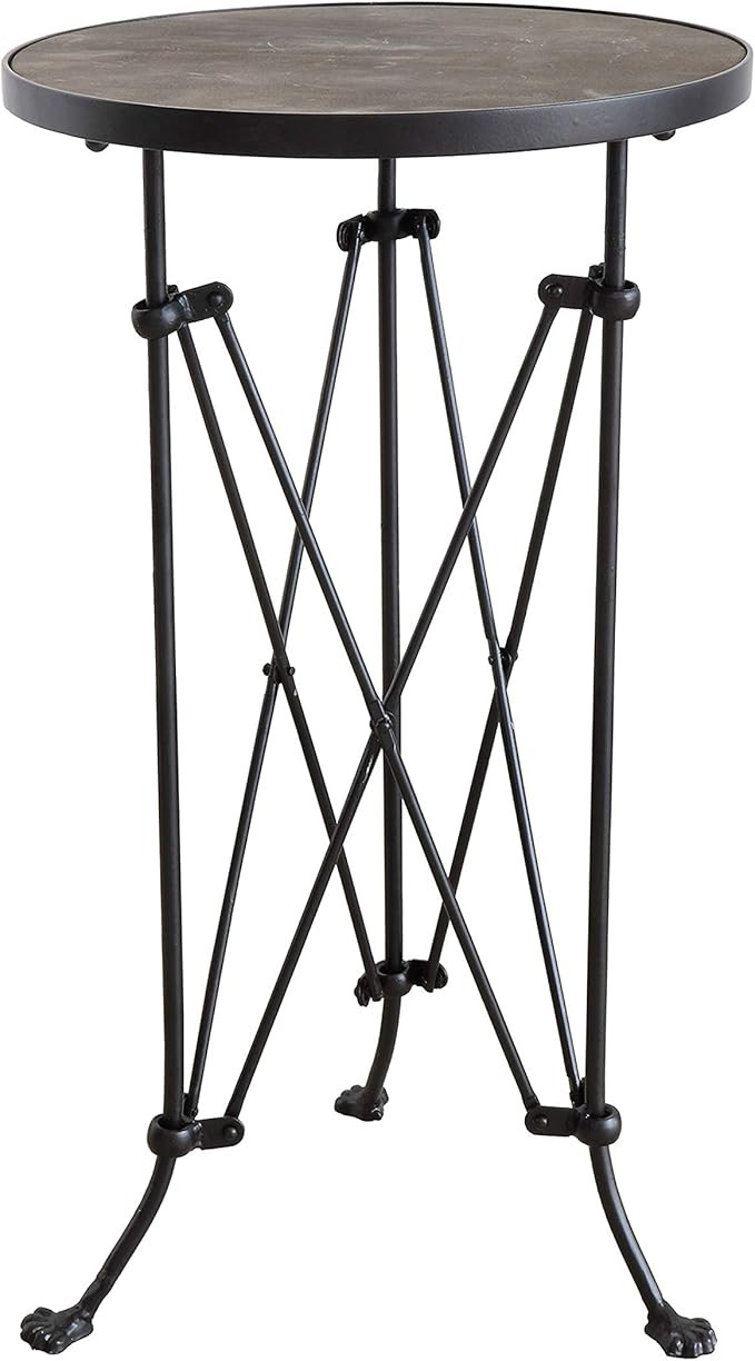 Creative Co-op EC0113 Round Metal Accent Table, 25", Black | Amazon (US)