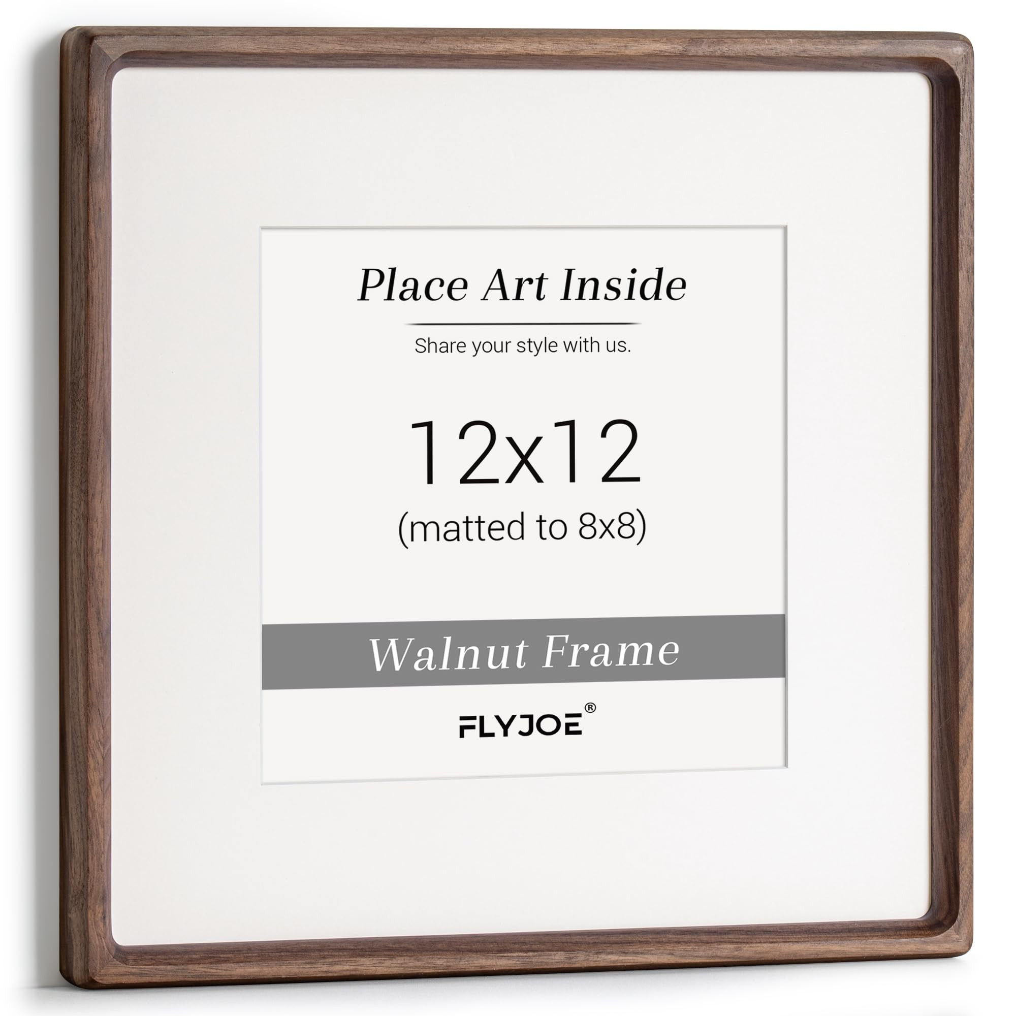 12x12 Picture Frame, USA-Sourced Natural Walnut Wood Photo Frame with Tempered Glass, Handcrafted... | Amazon (US)