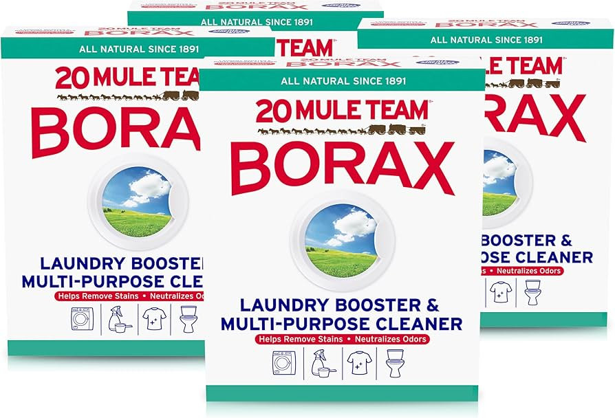 20 Mule Team All Natural Borax Detergent Booster & Multi-Purpose Household Cleaner, 65 Ounce, 4 C... | Amazon (US)