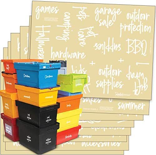 Talented Kitchen 136 Storage Room & Garage Organization Labels. White Script Preprinted Labels. W... | Amazon (US)