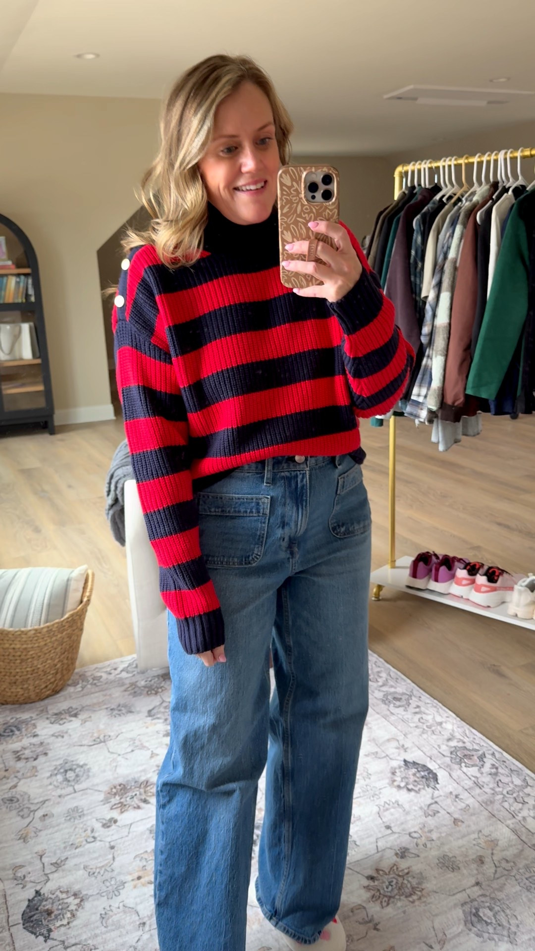 Walmart finds 
Sweater 
Denim 
OOTD 
Slippers 
Turtleneck 

#LTKMidsize #LTKootd #LTKOver40