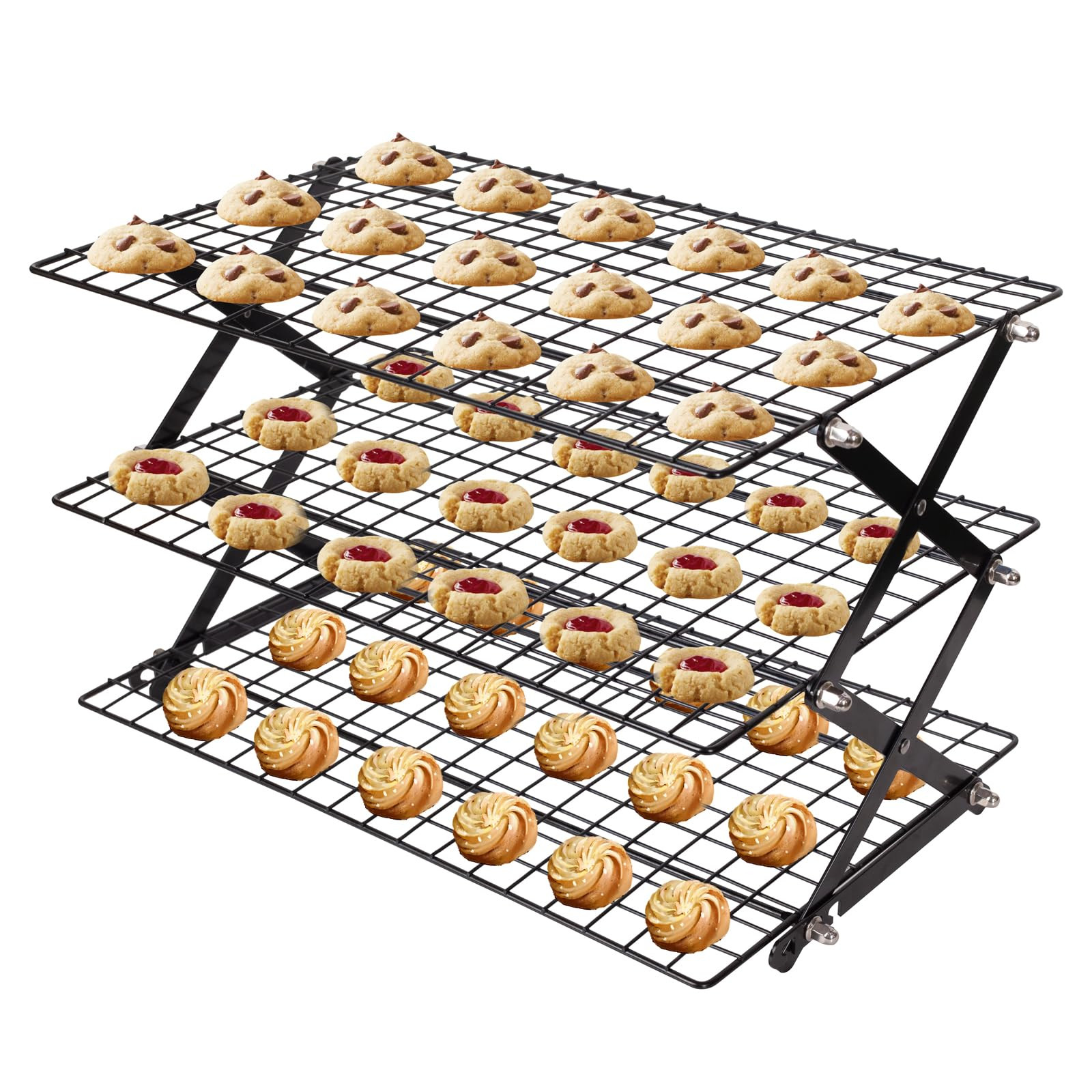 ShellKingdom 3 Tier Collapsible Cooling Rack, Outdoor Camping Picnic Shelf, Wire Cooling Rack for... | Amazon (US)
