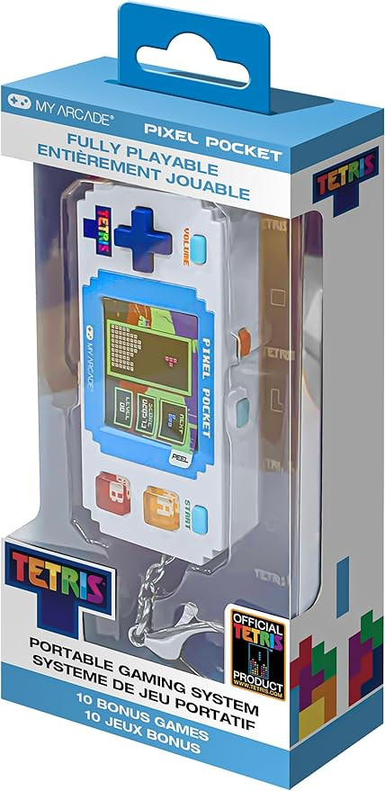 Tetris Pixel Player: Officially Licensed Tiny Tetris Video Game, Strategic Puzzle Game with 10 Bo... | Amazon (US)