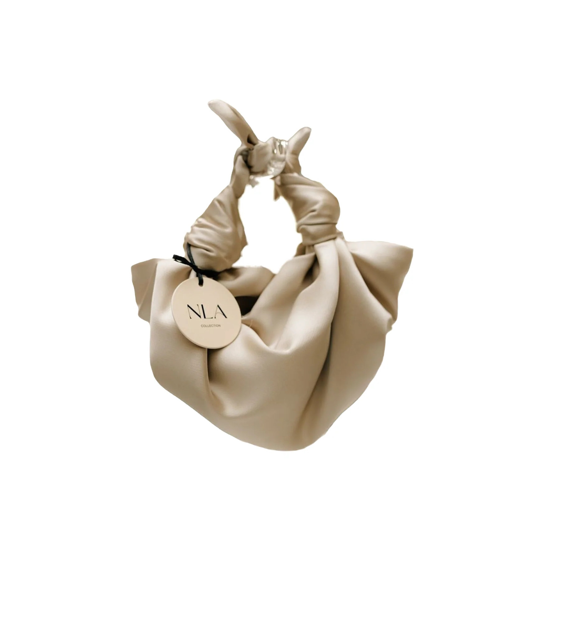 CHAMPAGNE NLA SILK KNOT BAG | NLA Collection