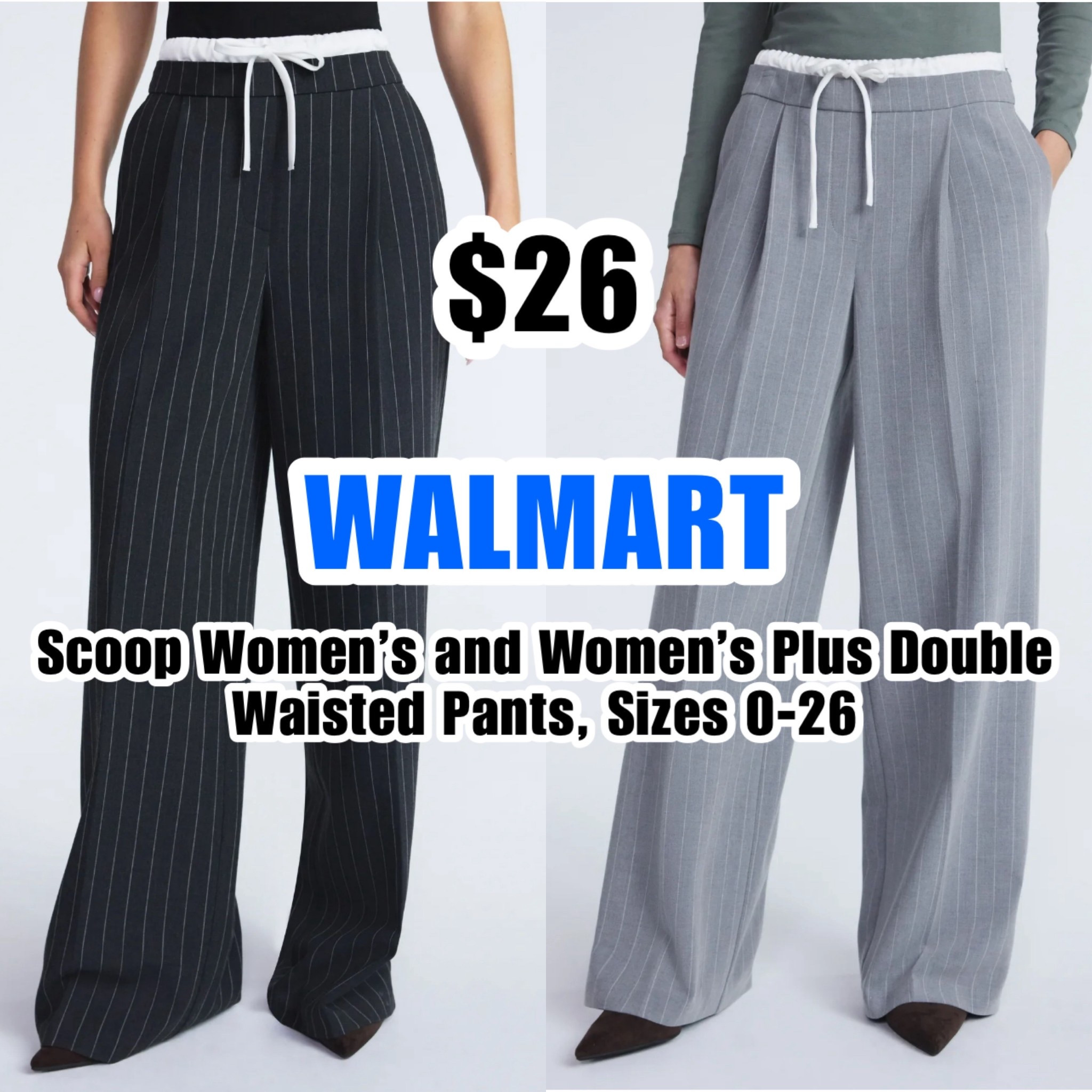 Brand new From Walmart!!!🍂🍁 These Double Waisted pants are Trending this Fall and it’s only $26! They are selling out fast!💨 

#LTKStyleTip #LTKSeasonal #LTKU