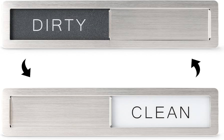 KitchenTour Dishwasher Magnet Clean Dirty Sign, Premium Stainless Steel Clean Dirty Magnet for Di... | Amazon (US)