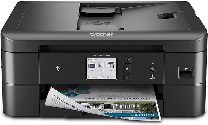 Brother MFC-J1170DW Wireless Color Inkjet All-in-One Printer with Mobile Device Printing, NFC, Cl... | Amazon (US)