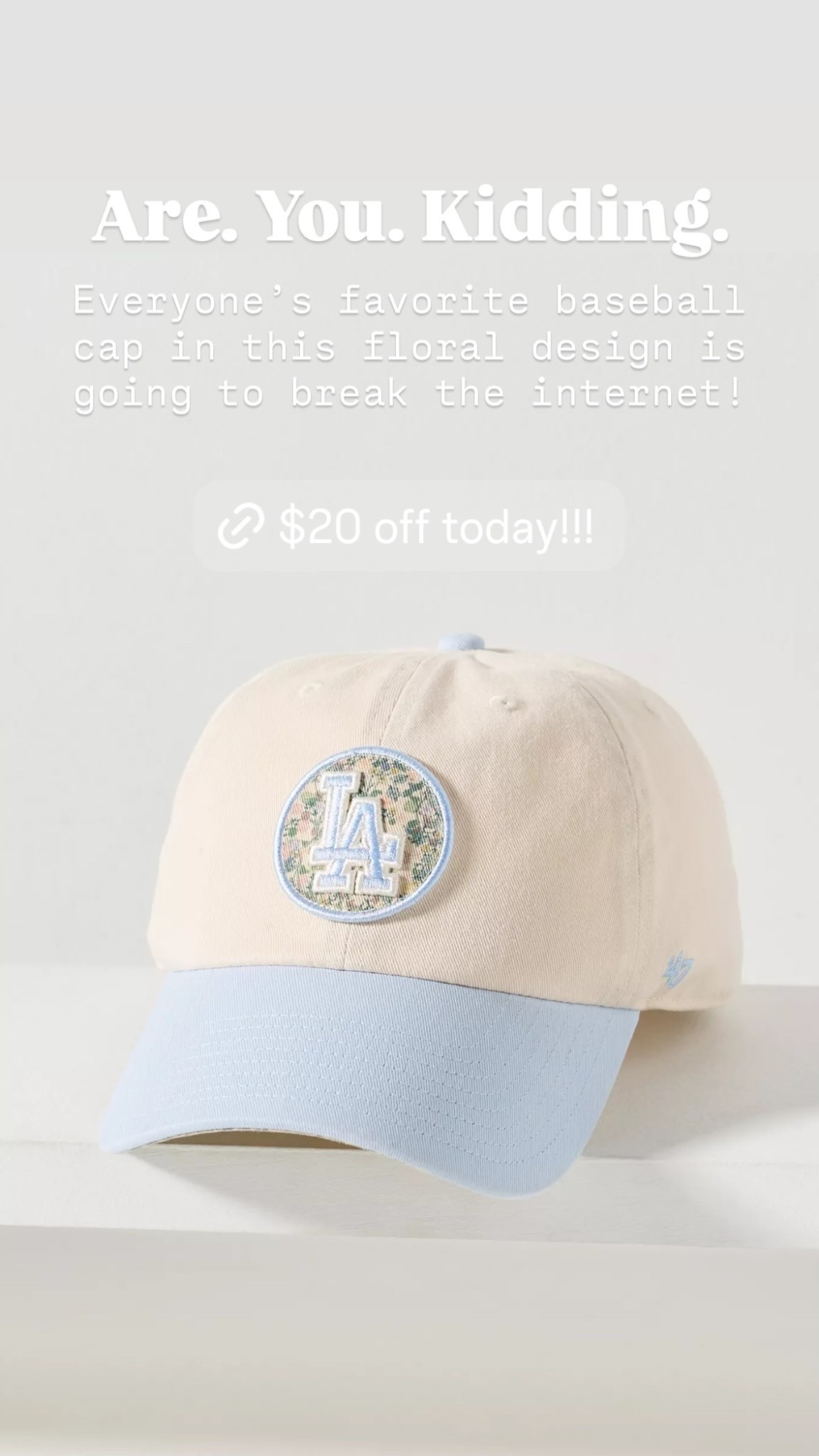 Are. You. Kidding. Everyone’s favorite baseball cap in this floral design is going to break the internet!