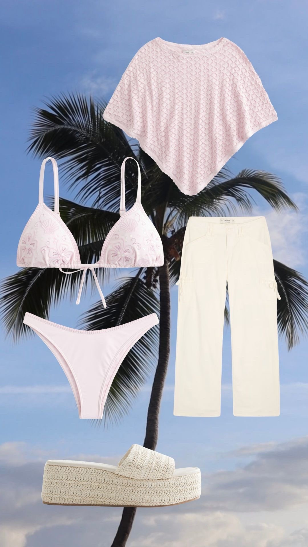 Bathing suit 
poncho
Low rise pants 
Pool day 
Beach day 
Boat day 
Summer style

#LTKootd #LTKSwim