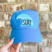 Surf Wave Baseball Cap | Patch Hat Summer Distressed Cotton Ball Unisex | Etsy (US)