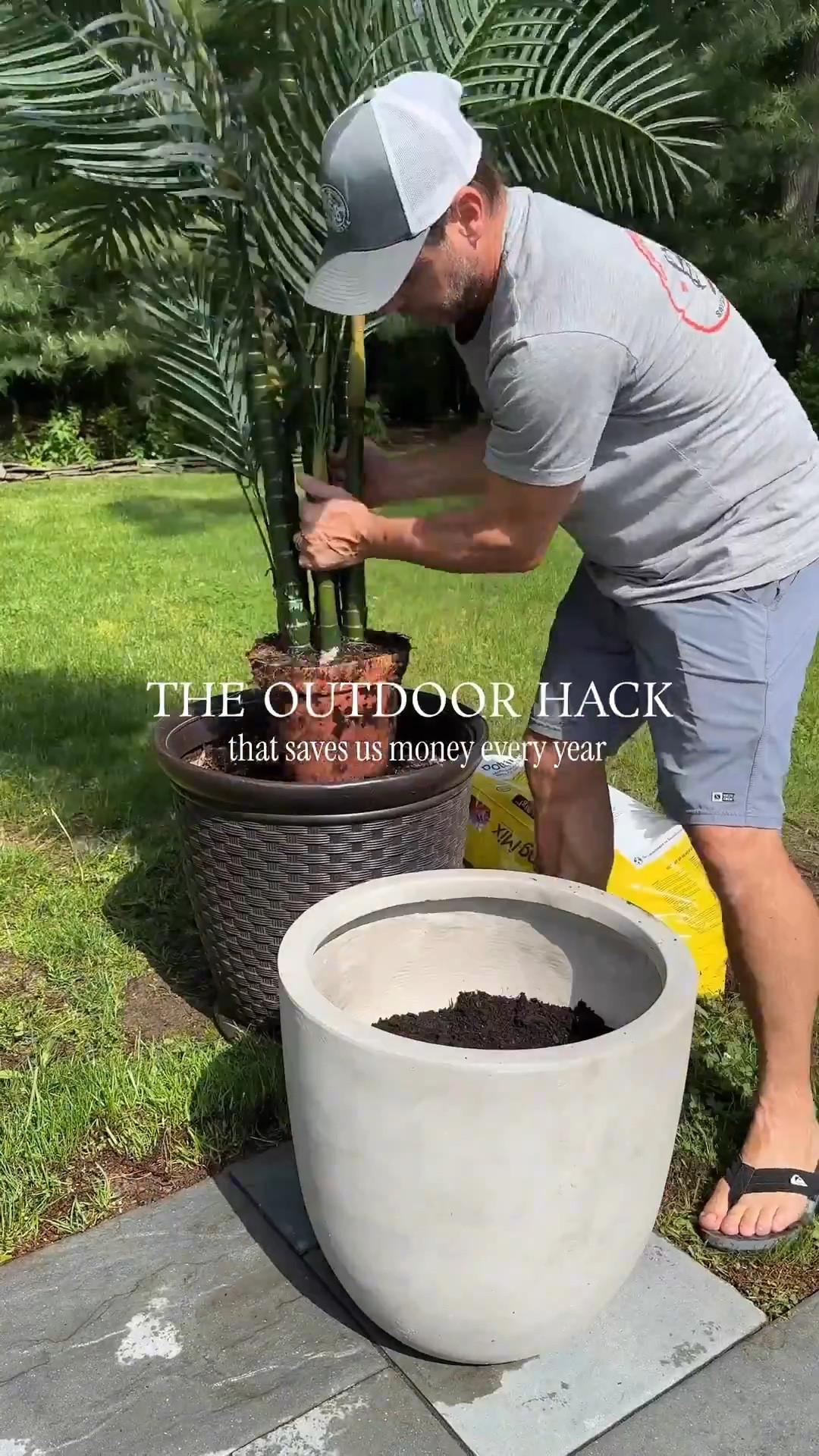 Don’t get me wrong, I adore real palm trees. 🌴 Living in New York, we only get 4-5 months months to enjoy these beauties and I was tired of spending hundreds of dollars every season on large palms. These realistic & UV resistant 6 1/2 foot palm trees are durable and stay vibrant. You do not need to use soil to fill the planters, but it did helped us anchor them down with the coastal winds we have here. Create that backyard and patio of your dreams with a tropical vibe that can be used year after year. 🌴🌴

#solution #hack #patio #garden #backyard

#LTKSeasonal #LTKSaleAlert #LTKHome