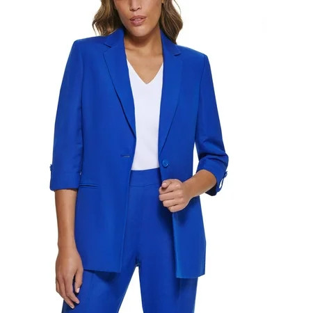 Calvin Klein Womens Petites Suit Separate Office Wear One-Button Blazer | Walmart (US)