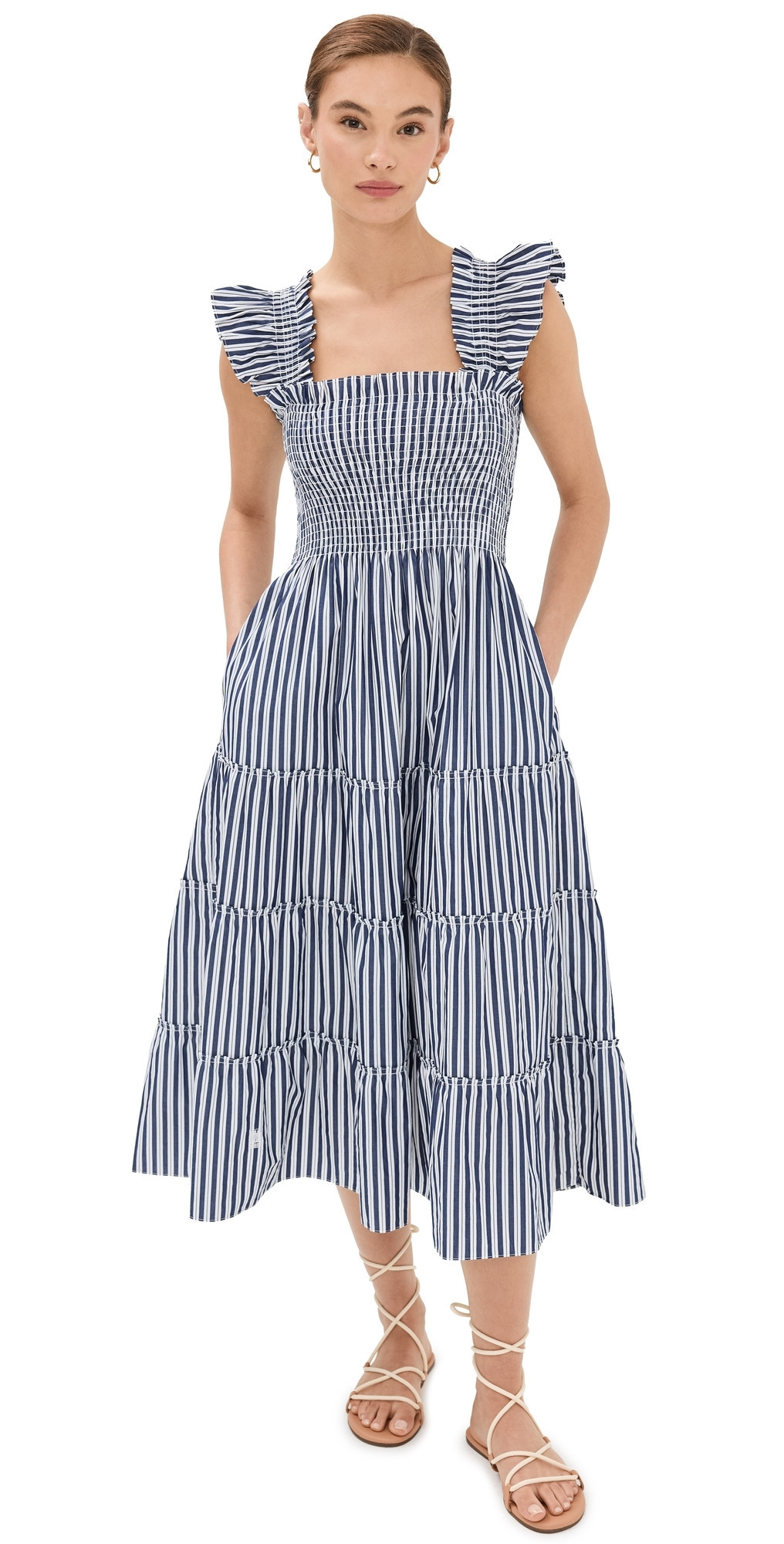 Hill House Home The Ellie Nap Dress Navy Stripe XS | Shopbop