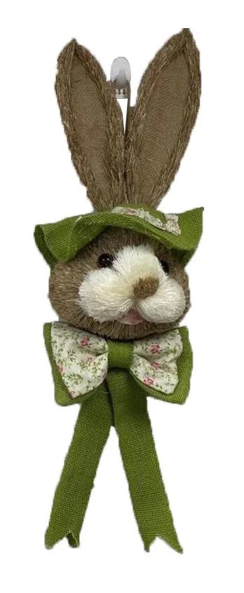 Way To Celebrate Easter 23-inch Height Green Bow Sisal Bunny Hanging Decor - Walmart.com | Walmart (US)