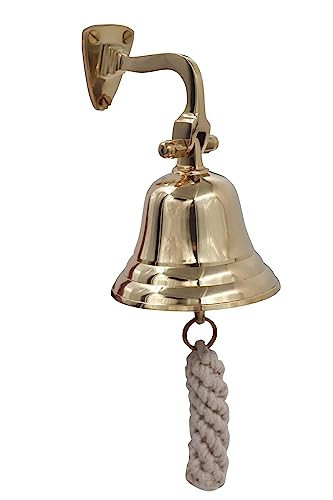 3" Solid Brass Bell Quality Marine Wall Mounted Ship Hanging Bell Perfect for Dinner, Indoor, Outdoor, School, Bar, Reception, Last Order & Church by The Metal Magician | Amazon (US)