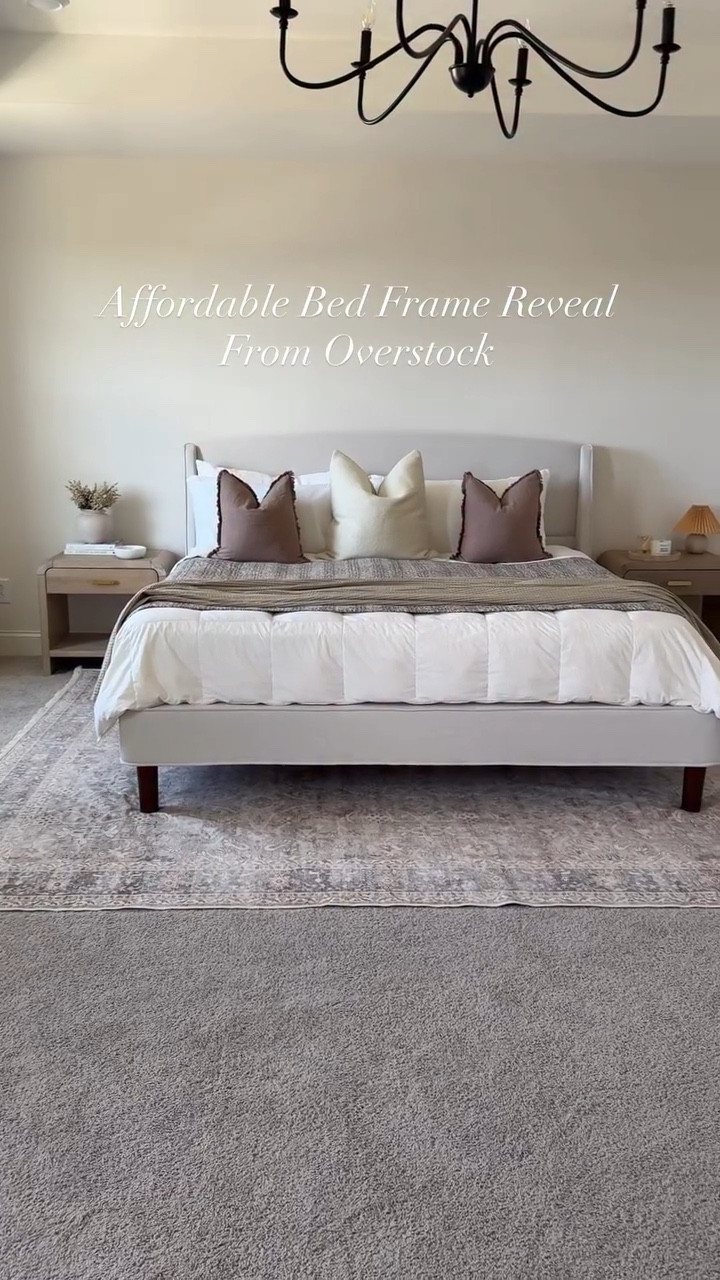 Pinterest worthy bed on a real life budget. 
This upholstered bed frame is the color Beige in king size & box spring free.

#homeinterior #bedroomm


#LTKHome