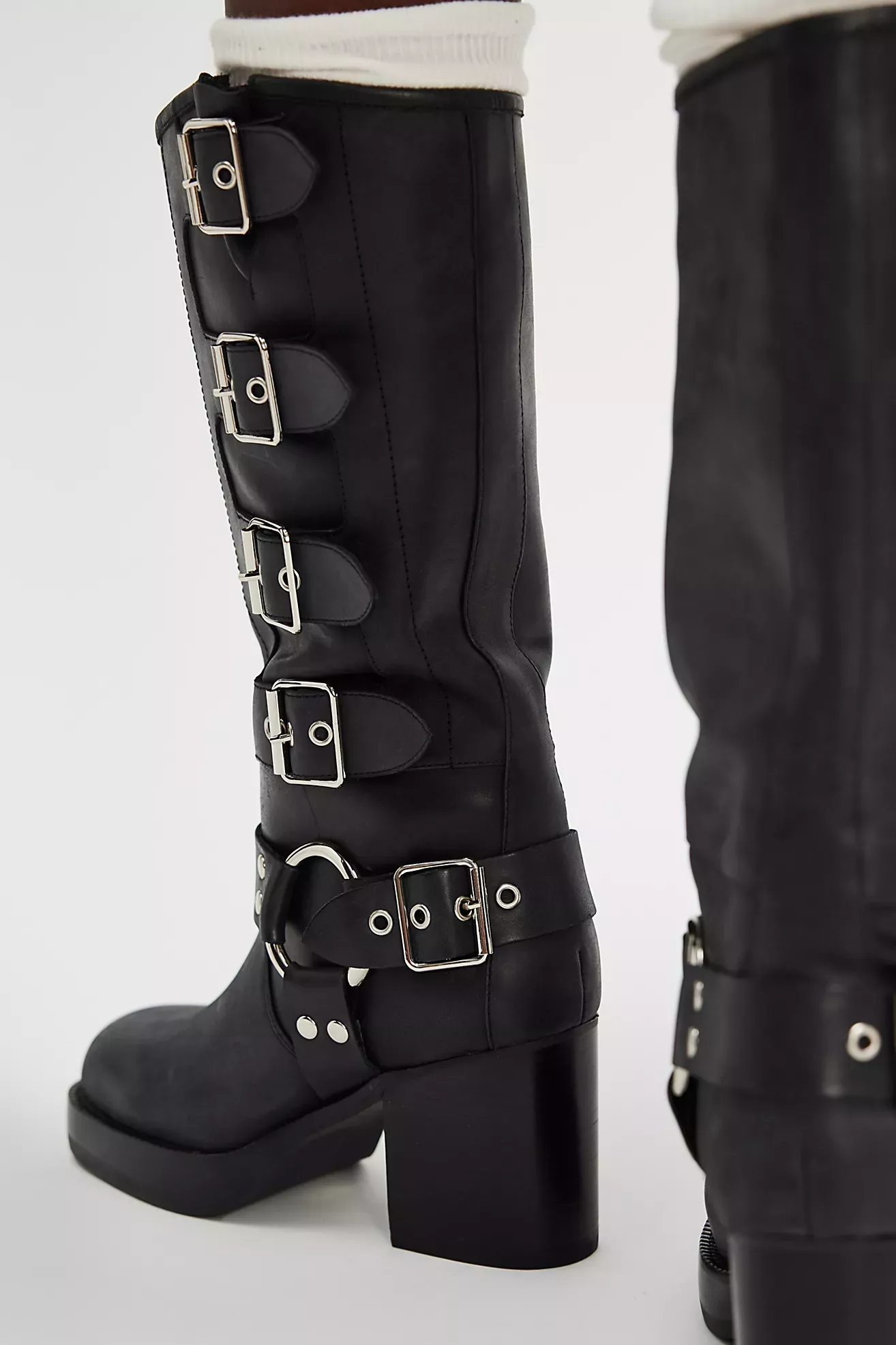 Caitlyn triple buckle hot sale moto bootie