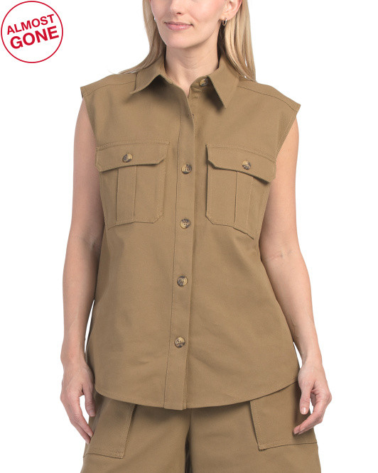 Adelpha Utility Sleeveless Shirt | TJ Maxx