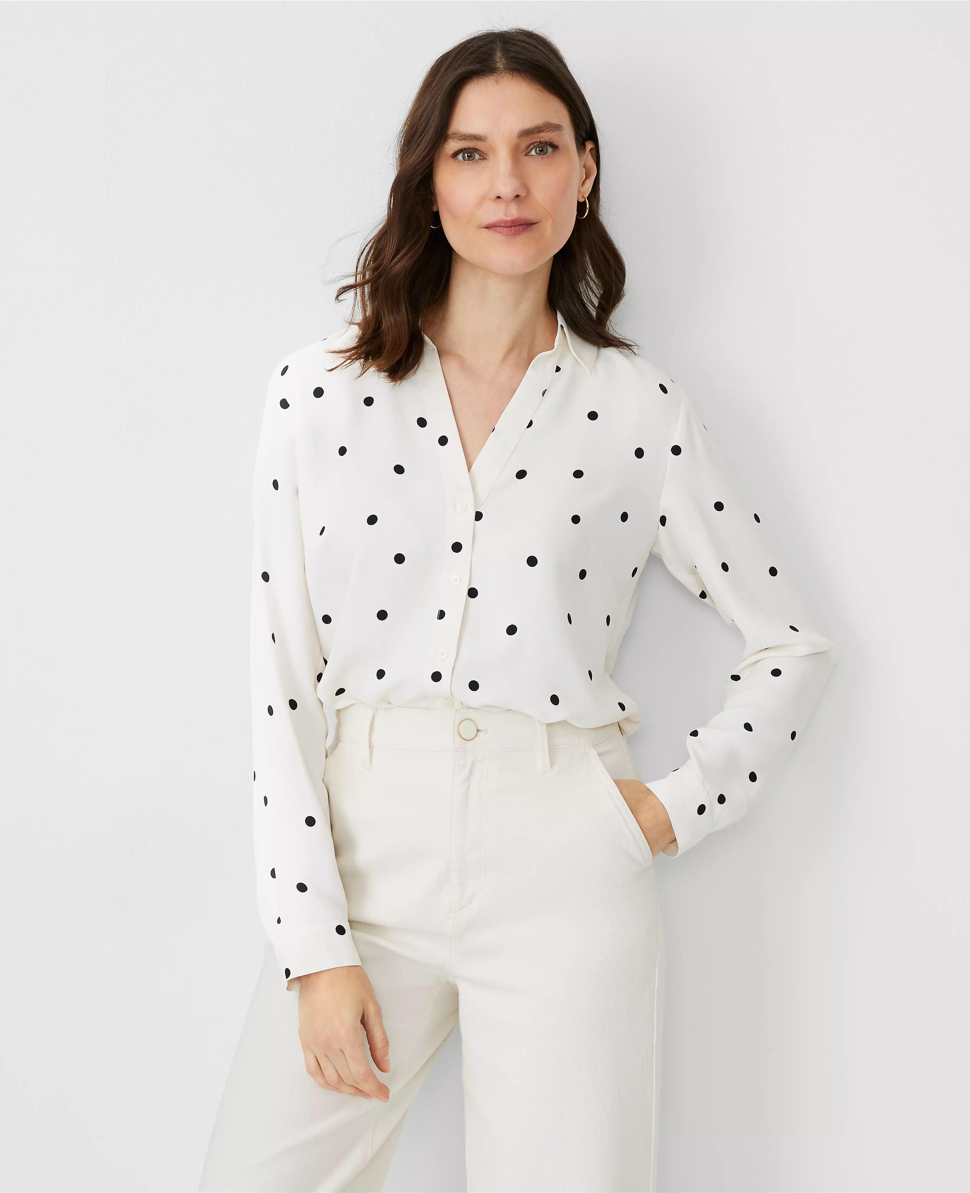 Dotted Essential Shirt | Ann Taylor (US)