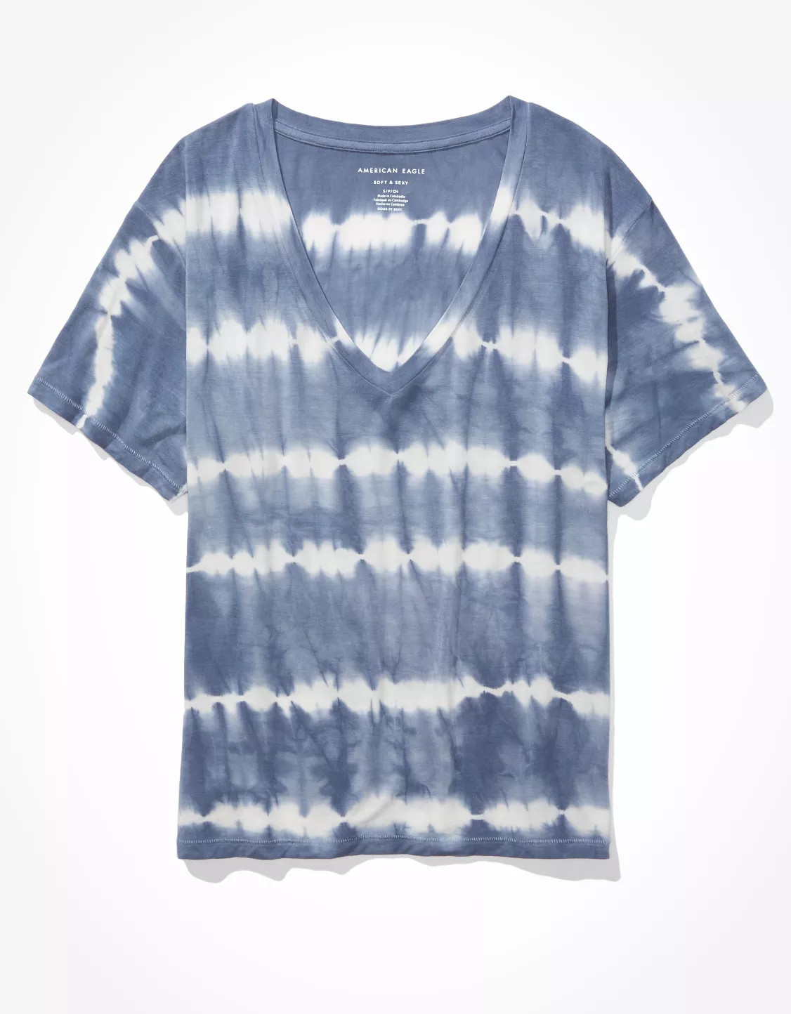 AE Oversized Soft & Sexy Tie-Dye V-Neck T-Shirt | American Eagle Outfitters (US & CA)