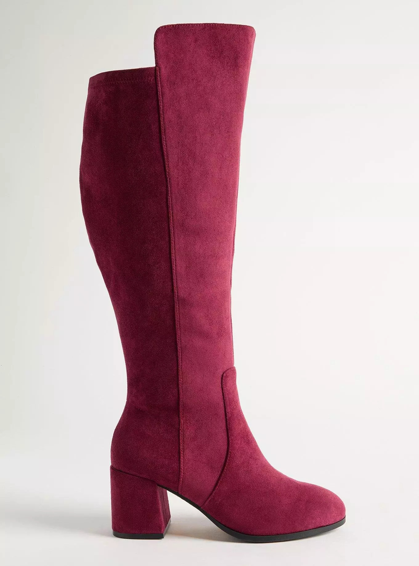 Block Heel Stretch Knee Boot (WW) | Torrid (US & Canada)