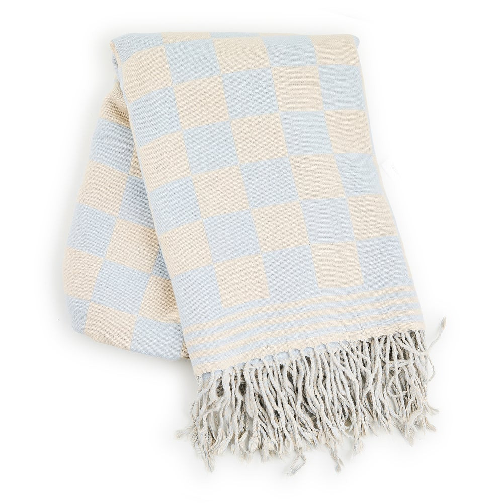 Gray Malin Ski Holiday Check Throw | MacKenzie-Childs