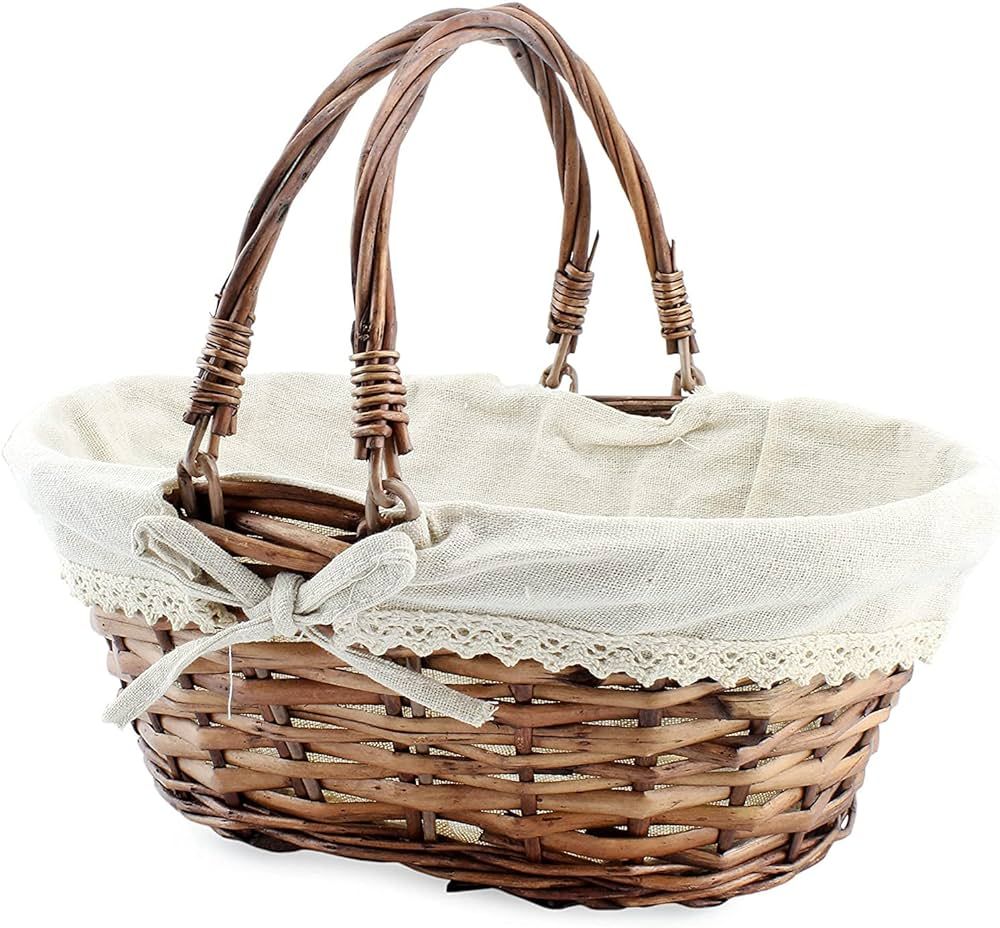 Cornucopia Wicker Basket with Handles (Reddish Brown), for Fall Decor, Easter, Picnics, Gifts, Ho... | Amazon (US)