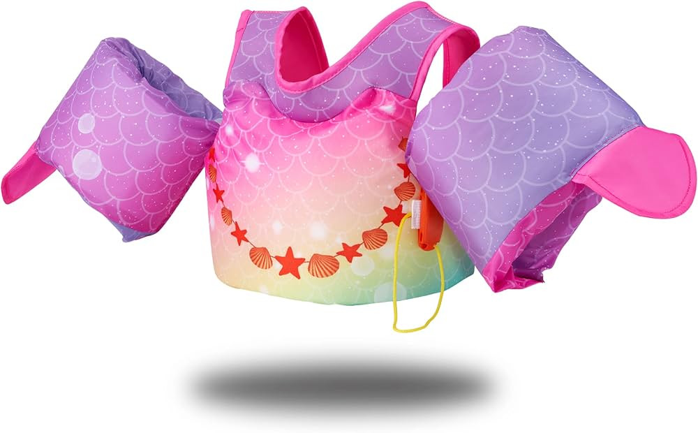 YIHATA Toddler Swim Vest, Kids Swim Vest with Shoulder Harness Arm Wings for 2-6 Years, Toddler Floa | Amazon (US)