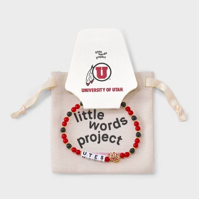 Little Words Project University of Utah Utes Beaded Bracelet - Red/Black | Target