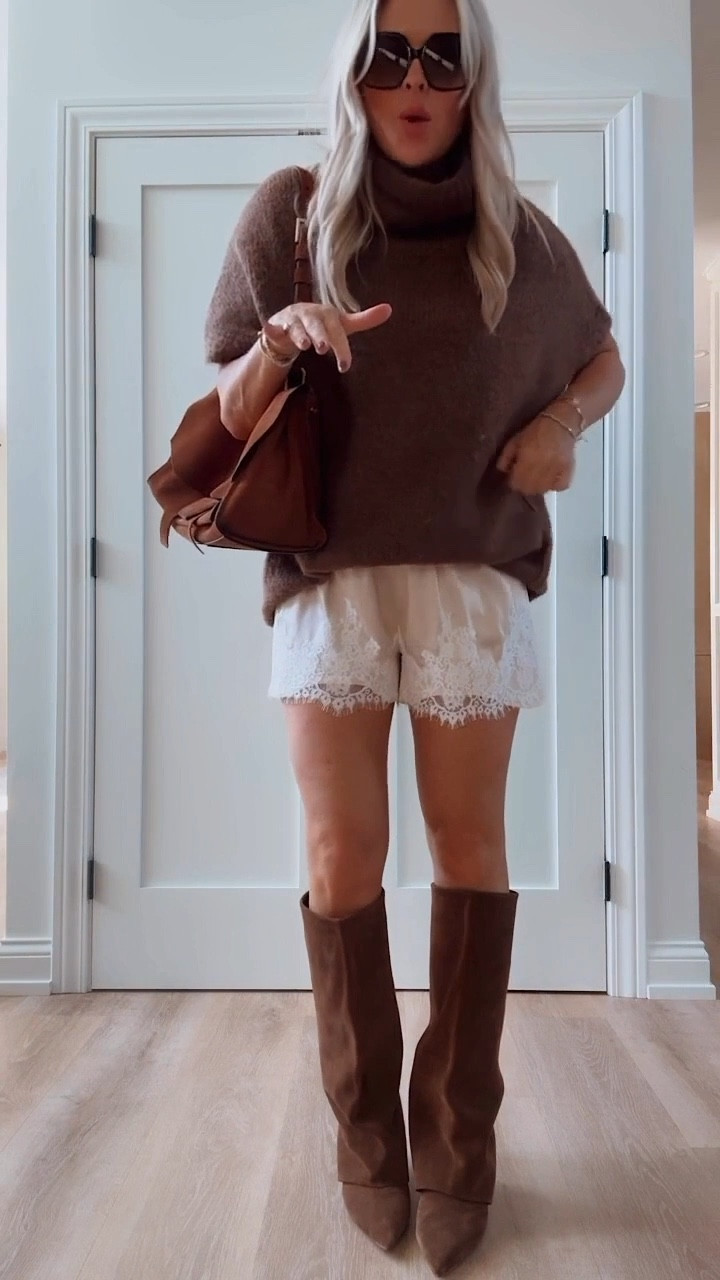 Loving these viral Amazon finds!
Sweater: small
Shorts: medium but small works too 
Boots: TTS & on sale! 💥


Sweater. Lace shorts. Amazon fashion. Viral outfit  


#LTKSaleAlert #LTKFindsUnder50 #LTKootd