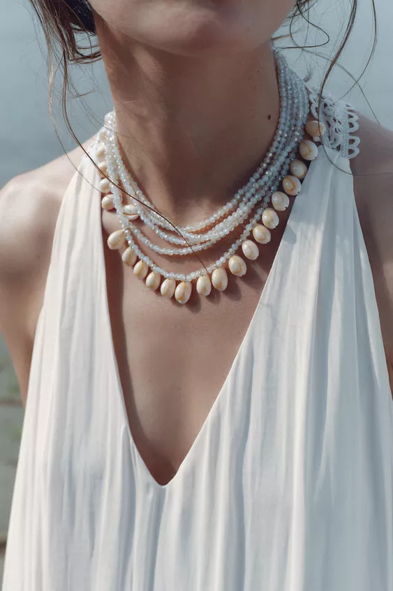 SHELL SHINE NECKLACE | Zara UK