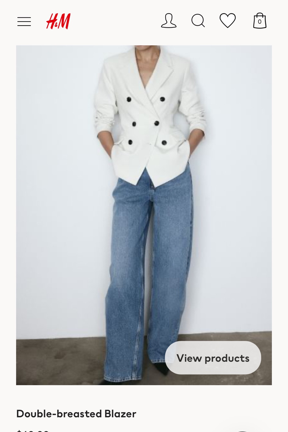 H&M Double Breasted Blazer 

#LTKstyletip #LTKSeasonal