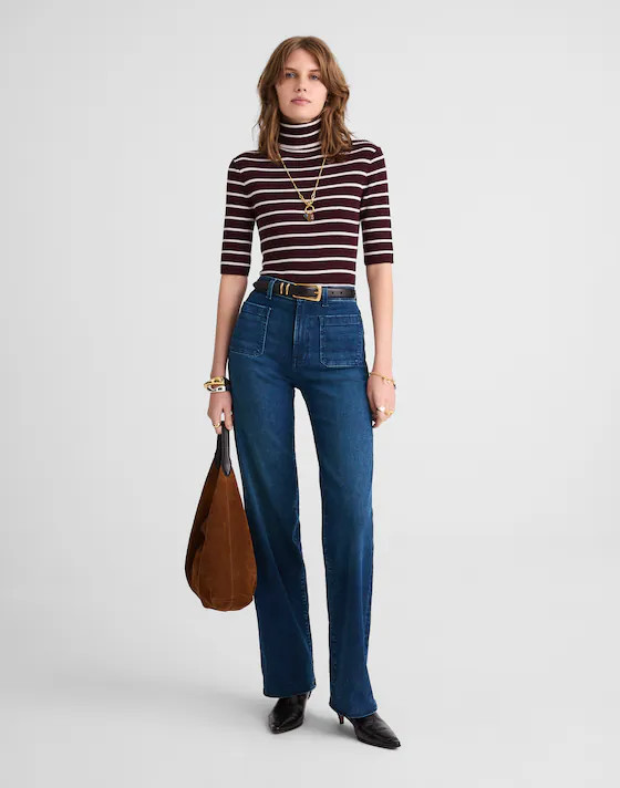 The Emmett Wide-Leg Full Length Jean: Patch Pocket Edition | Madewell
