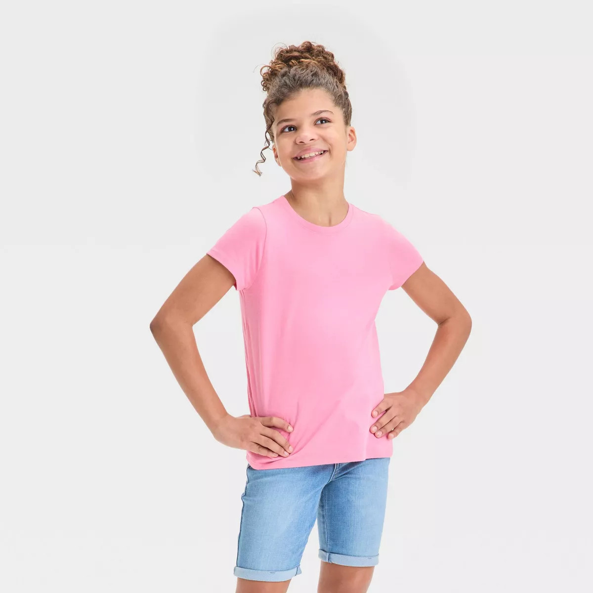 Girls' Short Sleeve Solid T-Shirt - Cat & Jack™ | Target