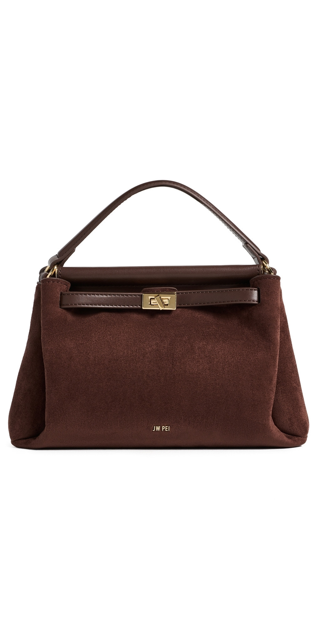 JW PEI Carmen Faux Suede Top Handle Bag Dark Brown One Size | Shopbop