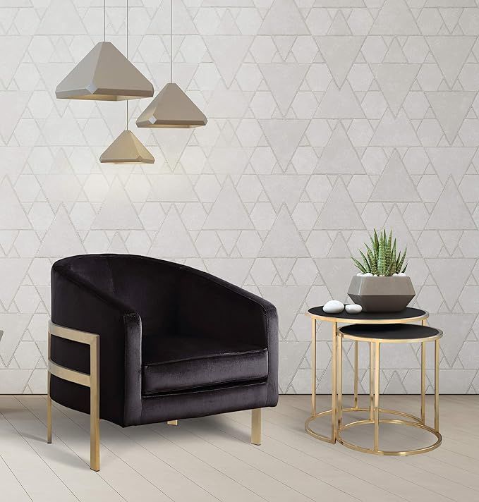 Iconic Home Monte Accent Club Chair Sleek Elegant Velvet Plush Cushion Seat Brushed Brass Finishe... | Amazon (US)