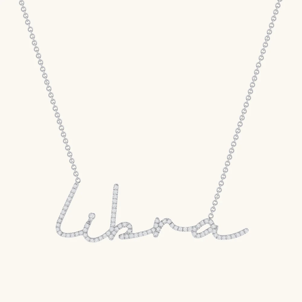Cursive Diamond Name Necklace | Happy Jewelers