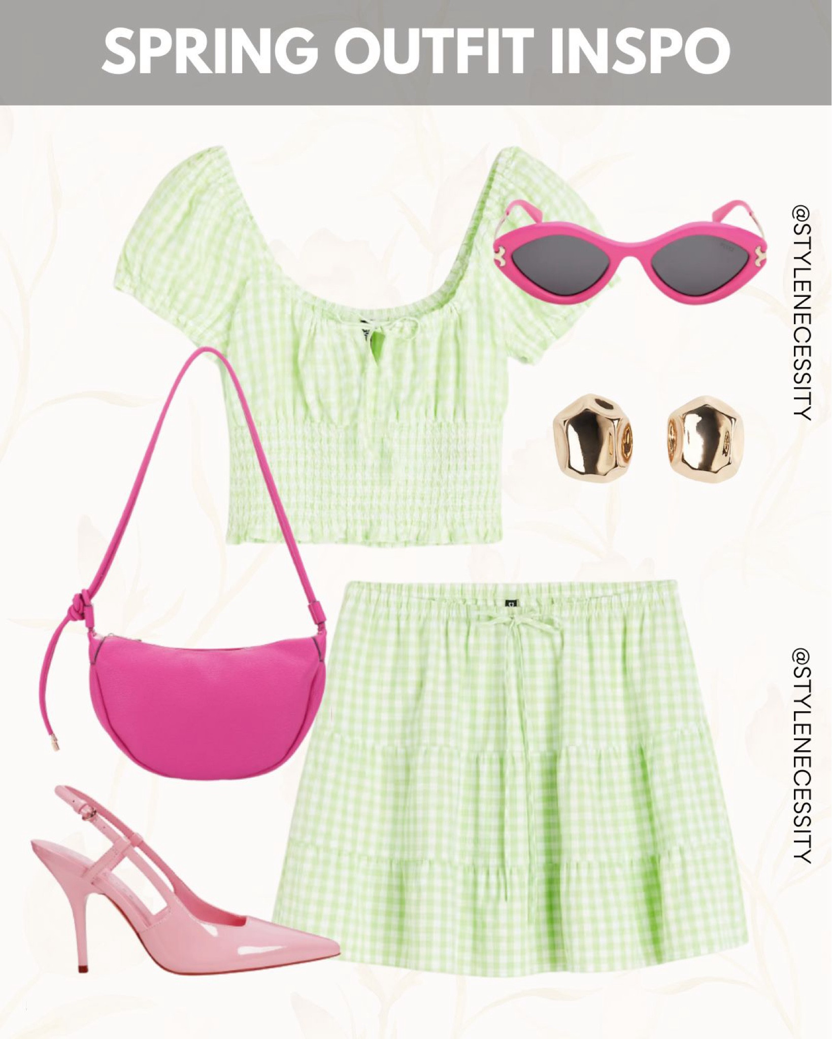 🌸 Spring Outfit Inspo – Fresh, Fun & Feminine! 🌸

Spring is here, and it’s time to embrace bright colors, playful patterns, and effortlessly chic outfits! This green gingham set is the perfect combination of flirty and feminine, giving you a fresh and airy look for the season. Paired with bold pink accessories like statement sunglasses, a sleek handbag, and stunning heels, this outfit is ideal for brunch, spring picnics, garden parties, or weekend adventures. The mix of pastels and vibrant tones creates a balanced, eye-catching aesthetic that’s both trendy and timeless.

If you’re looking for the ultimate spring fashion inspiration, this outfit is a must-have! Light, breezy fabrics and stylish details make it a perfect go-to for warm-weather occasions. Elevate your wardrobe with this look and step into spring with confidence and style! ✨

#SpringStyle #SpringFashion #SpringOutfitInspo #LTKSpring #LTKFashion #GinghamStyle #PastelAesthetic #TrendyLooks #ChicAndFeminine #WardrobeInspo #OOTD #StyleGuide #ColorPopFashion #SpringWardrobe #EffortlessStyle #FashionInspo #WeekendWear #TrendyAndTimeless #MustHaveLooks #FeminineFashion #PrettyInPink

#LTKstyletip #LTKspring #LTKuk