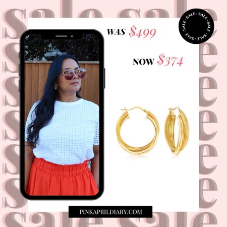 18kt Italian gold hoop earrings perfect for everyday wear on sale! 

#LTKsalealert #LTKFind #LTKstyletip