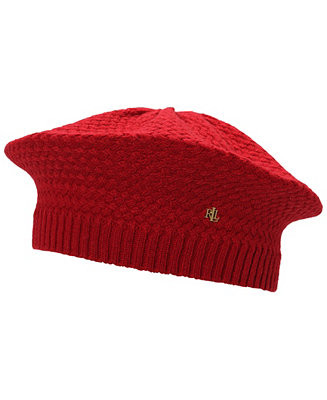 Lauren Ralph Lauren Basket Knit Beret Hat - Macy's | Macy's