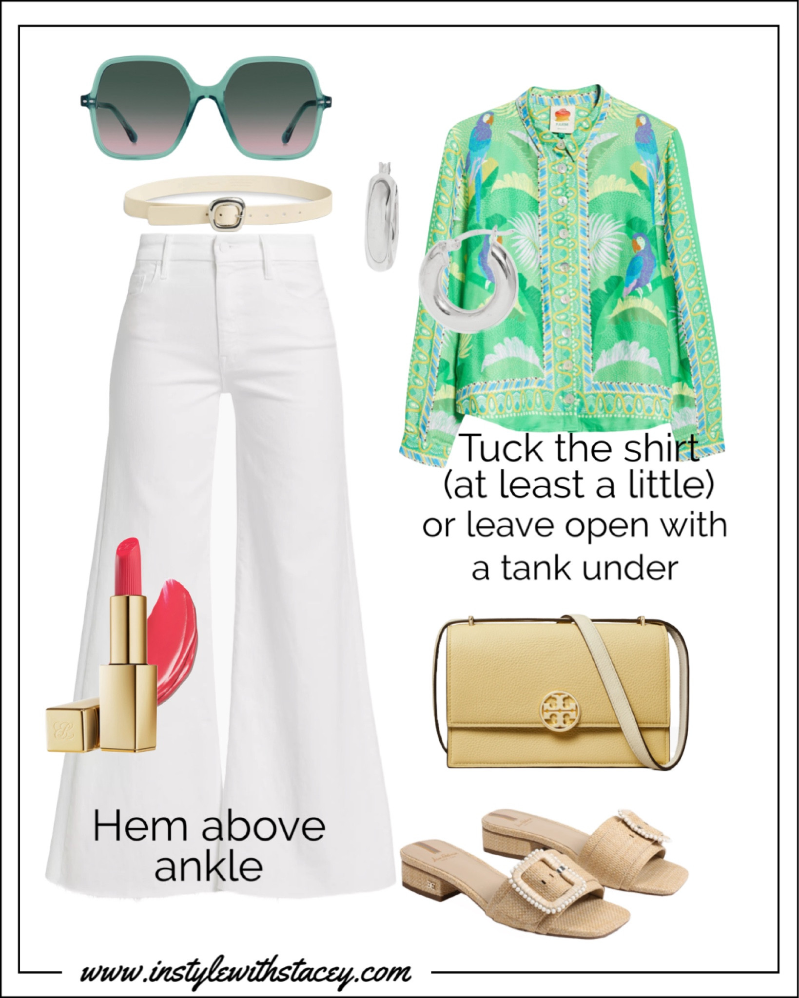 Flattering, funky… that’s how I describe these wide legs 70s inspired white jeans from Mother denim. Unless you are incredibly tall, I suggest you keep your top fitted or the very least, tucked in. I prefer prefer to size up in white jeans, but these have a lot of stretch so it’s totally up to you.

#LTKover40 #LTKSeasonal #LTKstyletip