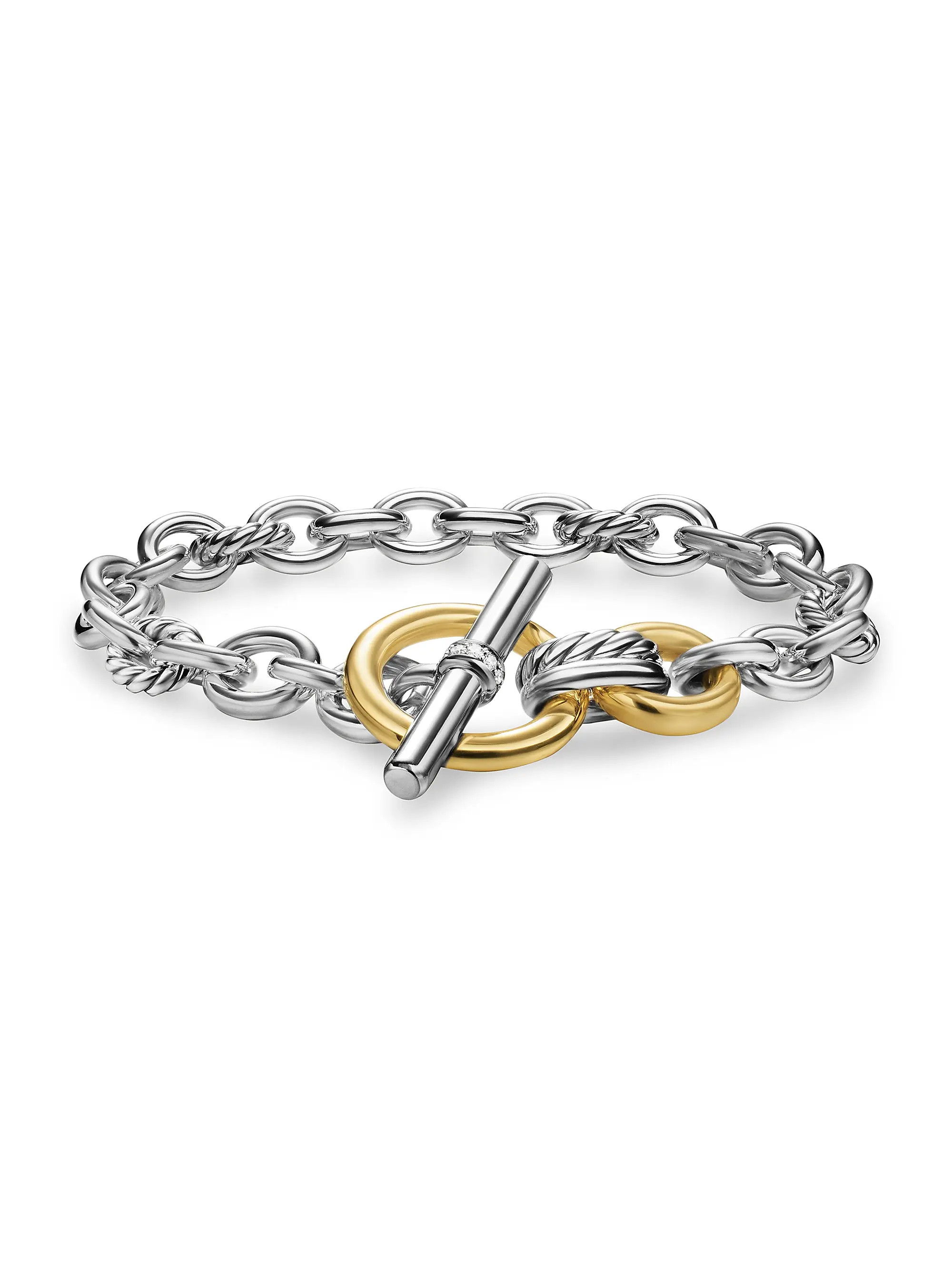 David Yurman DY Mercer Toggle Chain Bracelet in Sterling Silver | Saks Fifth Avenue | Saks Fifth Avenue