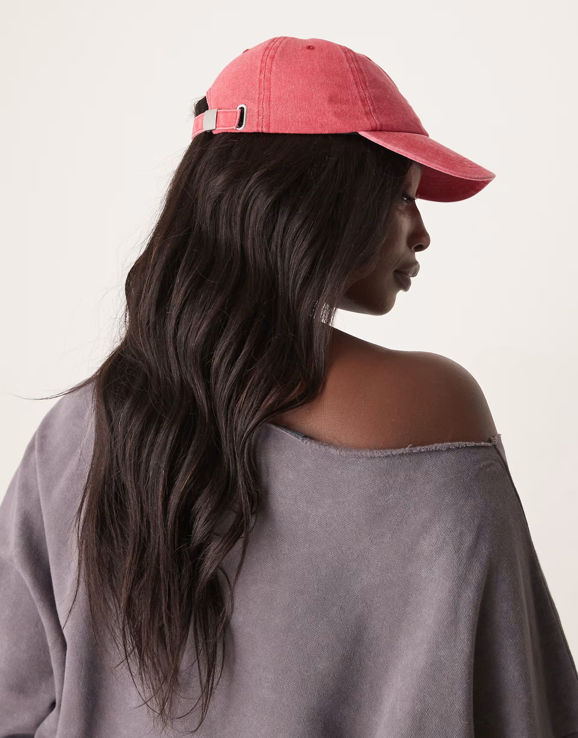 ASOS DESIGN washed still on my mind embroidered slogan cap in red | ASOS | ASOS (Global)