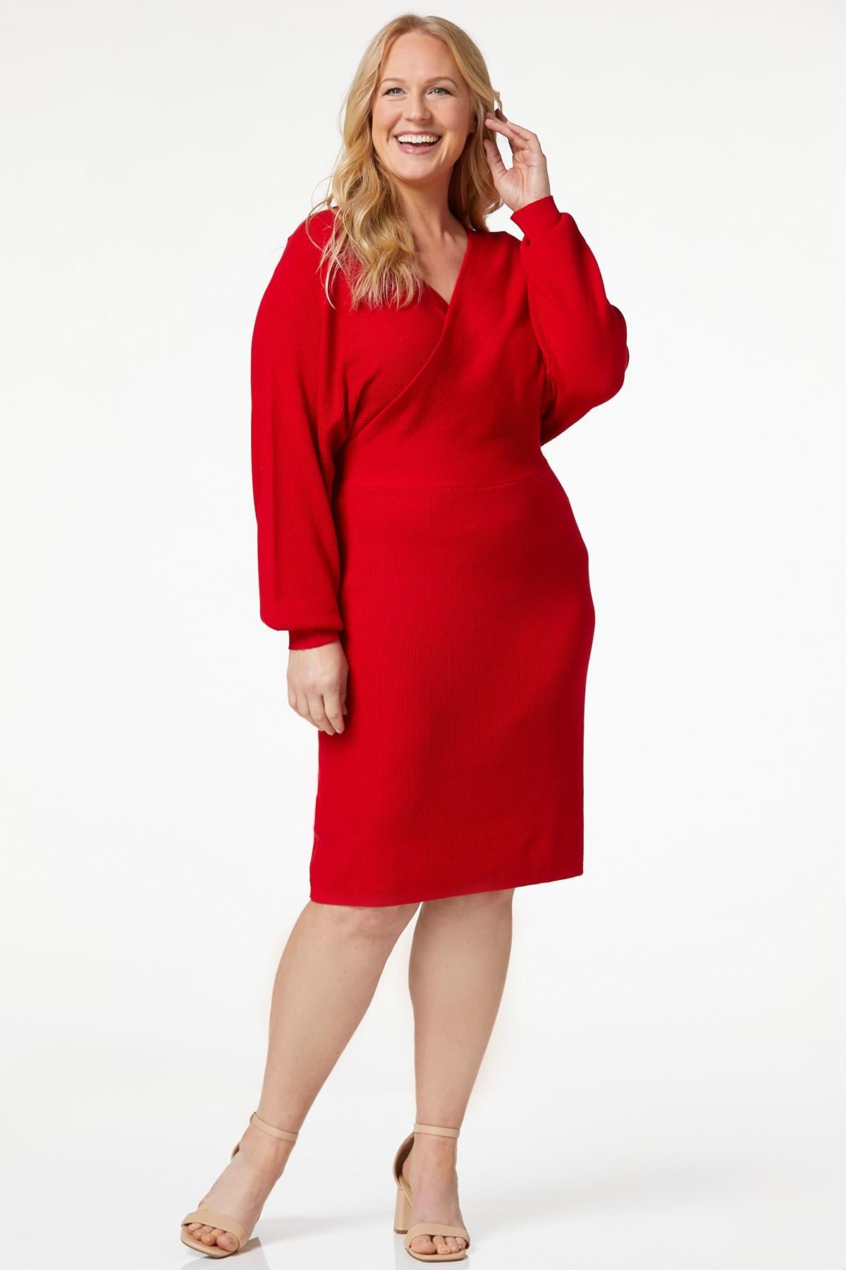 Plus Size Ribbed Sweater Dress | Cato Fashions