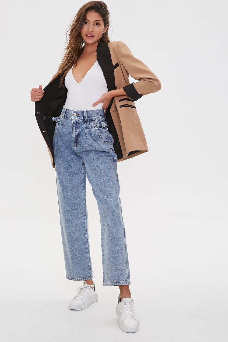 High-Rise Mom Jeans in Denim Washed, Size 27 | Forever 21 (US)